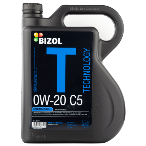 88211 BIZOL НС-синт. мот.масло Technology 0W-20 C5 (5л) - 5 л
