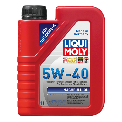 1305 LiquiMoly НС-синт. мот.масло Nachfull Oil 5W-40 CF/SN C3 (1л) - 1 л