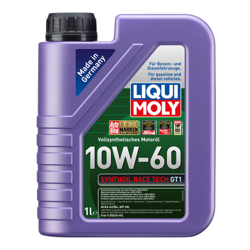8908 LiquiMoly Синт. мот.масло Synthoil Race Tech GT1 10W-60 SN A3/B4 (1л) - 1 л