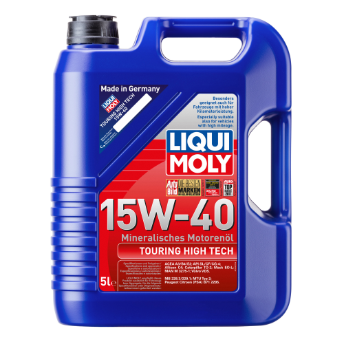 1862 LiquiMoly Мин. мот.масло Touring High Tech 15W-40 CG-4/SL A3/B4/E2 (5л) - 5 л