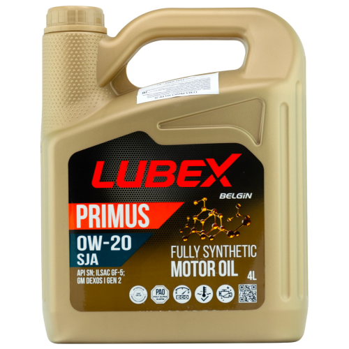 L034-1331-0404 LUBEX Синт-ое мот.масло PRIMUS SJA 0W-20 SN+RC GF-5 (4л) - 4 л