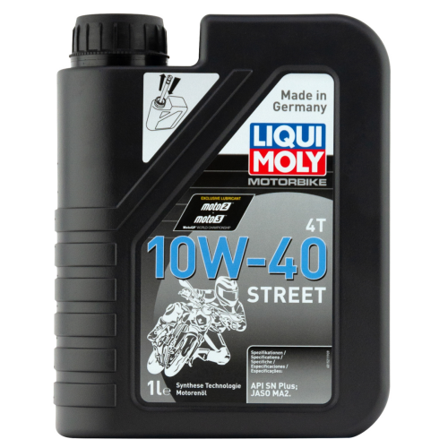 1521 LiquiMoly НС-синт. мот.масло д/4-т.мотоц. Motorbike 4T Street 10W-40 SN Plus MA2 (1л) - 1 л