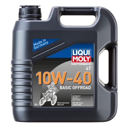 3062 LiquiMoly Мин. мот.масло д/4-т.мотоц. Motorbike 4T Basic Offroad 10W-40 SN Plus MA2 (4л) - 4 л