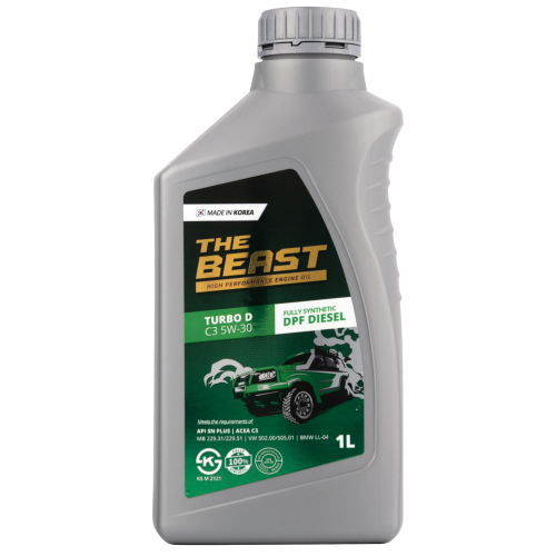 E0201L01U1 THE BEAST Синт-ое мот.масло TURBO D C3 5W-30 (1л) - 1 л