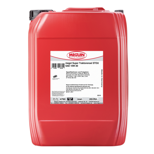 4760 Meguin Мин. мот.масло д/тракт, Megol Super Traktorenoel STOU 10W-30 CF-4/SF/GL-4 E2 (20л) - 20 л