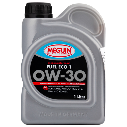 33038 Meguin НС-синт. мот.масло Megol Motorenoel Fuel Eco 1 0W-30 CF/SL A5/B5 GF-3 (1л) - 1 л