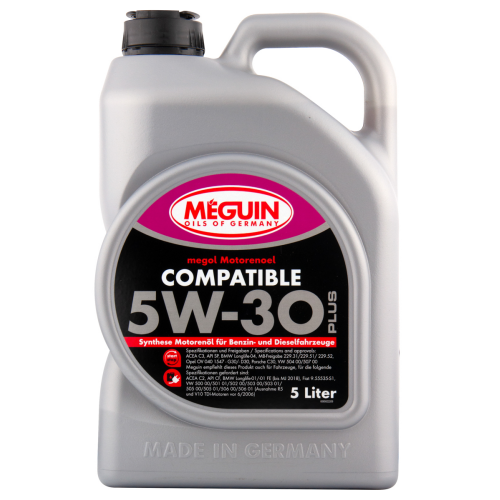 6562 Meguin НС-синт. мот.масло megol Motorenoel Compatible SAE 5W-30 Plus SP C3 (5л) - 5 л